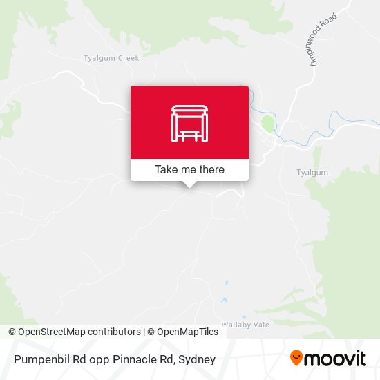 Pumpenbil Rd opp Pinnacle Rd map