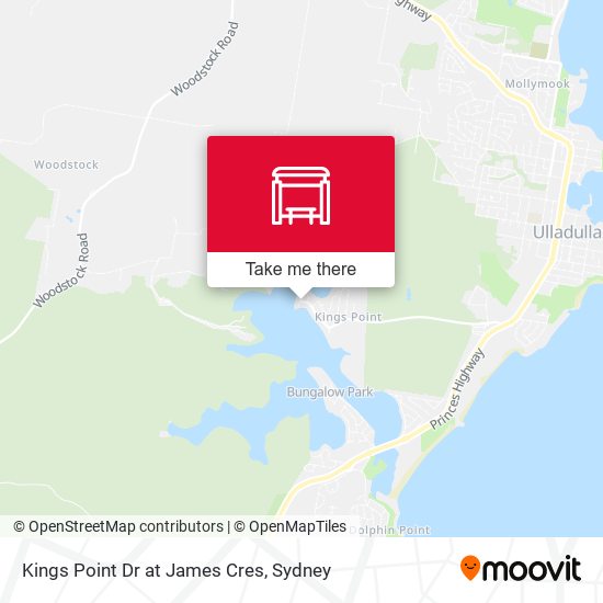 Kings Point Dr at James Cres map