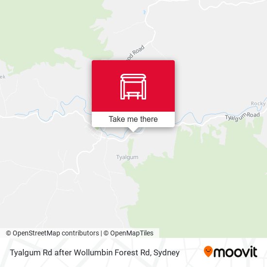 Tyalgum Rd after Wollumbin Forest Rd map