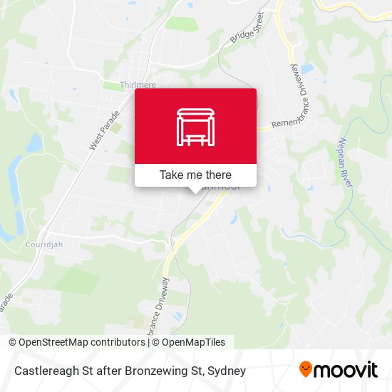 Castlereagh St after Bronzewing St map