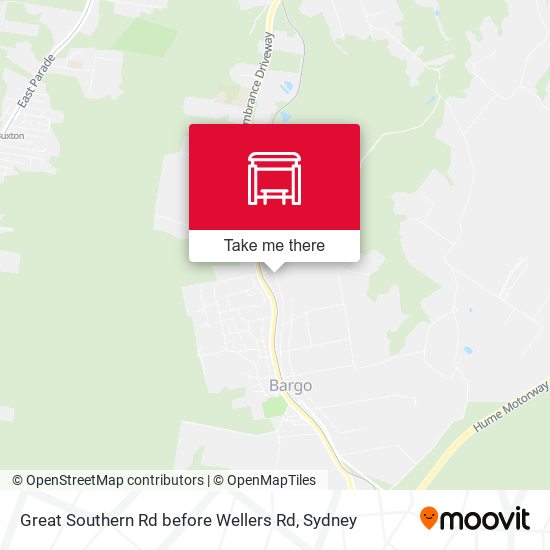 Great Southern Rd before Wellers Rd map
