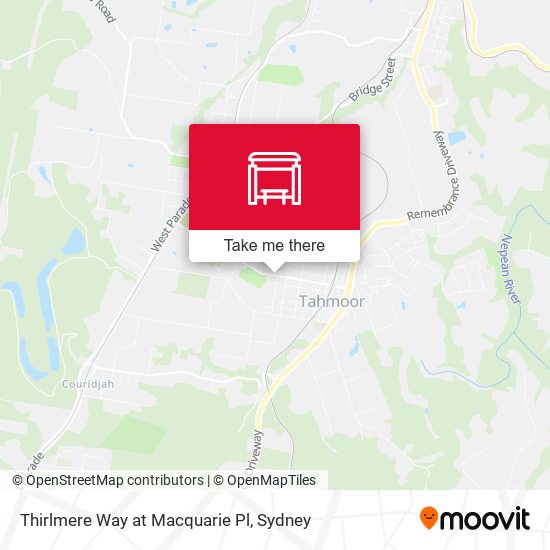Thirlmere Way at Macquarie Pl map