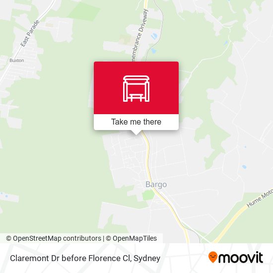 Claremont Dr before Florence Cl map