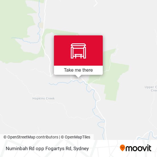 Numinbah Rd opp Fogartys Rd map