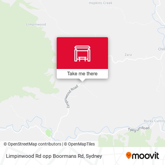 Limpinwood Rd opp Boormans Rd map