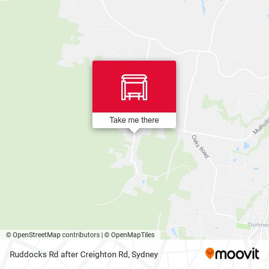 Ruddocks Rd after Creighton Rd map