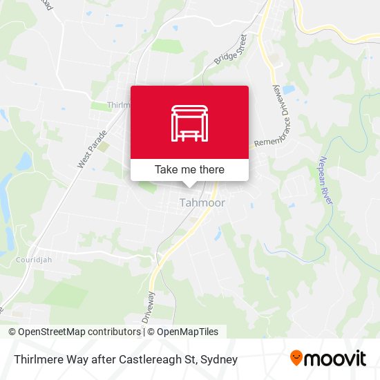 Thirlmere Way after Castlereagh St map