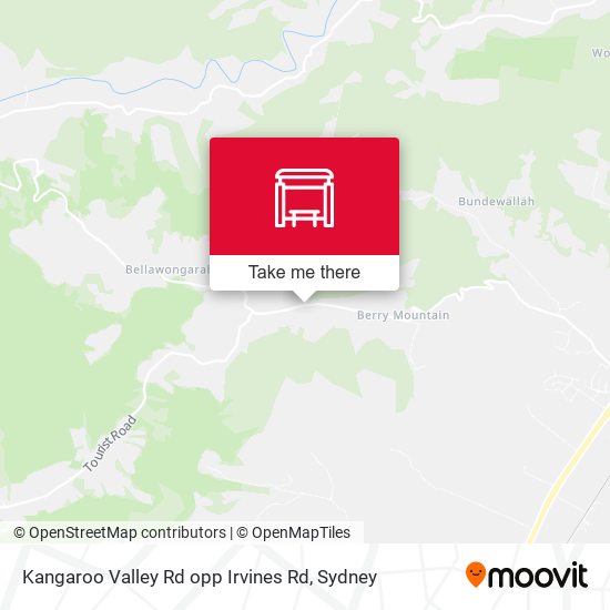 Kangaroo Valley Rd opp Irvines Rd map