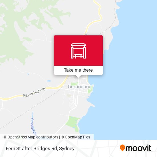 Fern St after Bridges Rd map