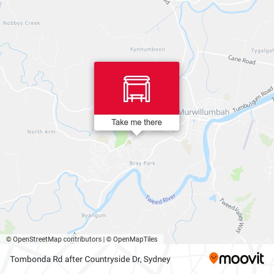 Tombonda Rd after Countryside Dr map