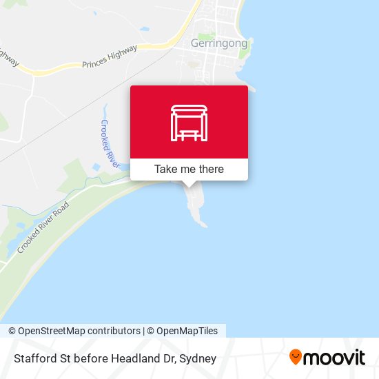Stafford St before Headland Dr map