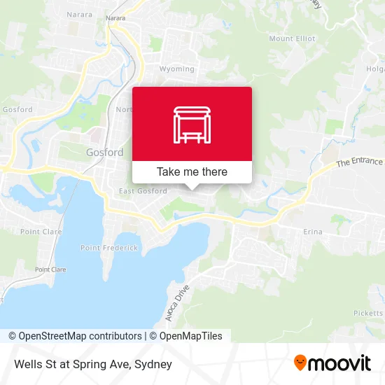 Mapa Wells St at Spring Ave