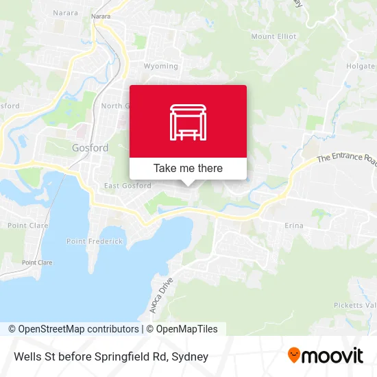 Mapa Wells St before Springfield Rd