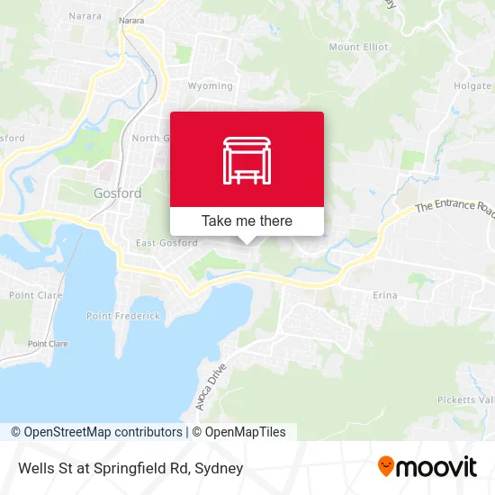 Mapa Wells St at Springfield Rd