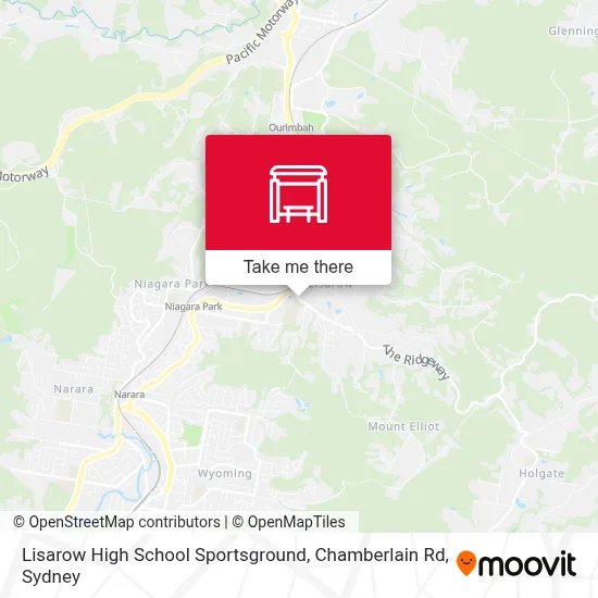 Mapa Lisarow High School Sportsground, Chamberlain Rd