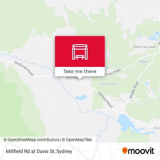 Millfield Rd at Davis St map