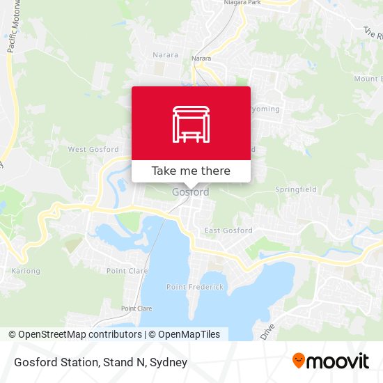 Mapa Gosford Station, Stand N