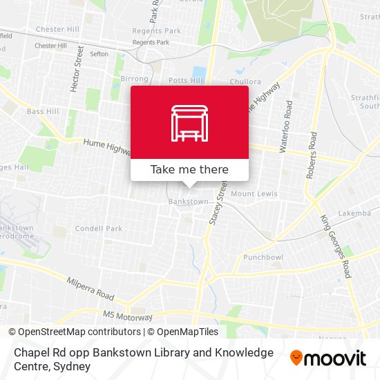 Chapel Rd opp Bankstown Library and Knowledge Centre map