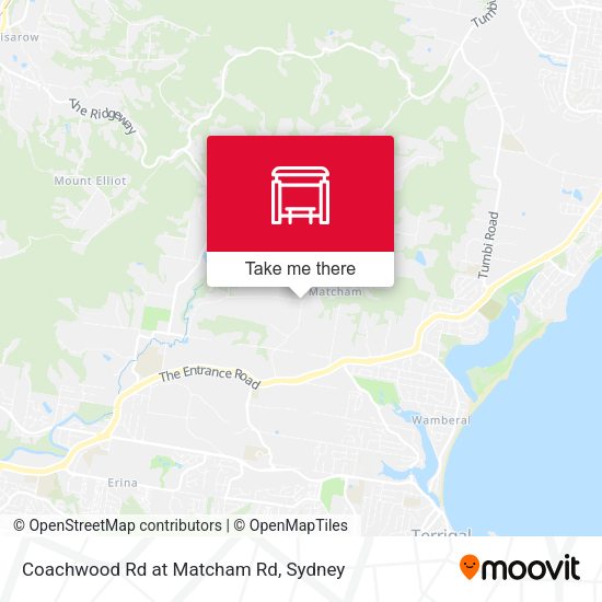 Coachwood Rd at Matcham Rd map