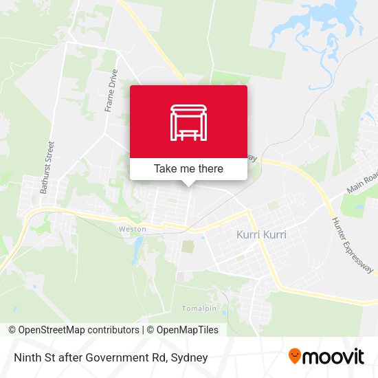 Ninth St after Government Rd map