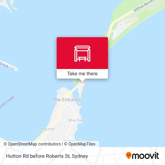 Mapa Hutton Rd before Roberts St