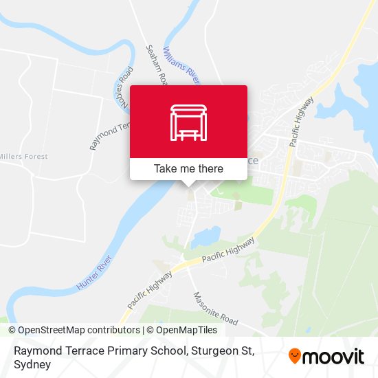 Raymond Terrace Primary School, Sturgeon St map