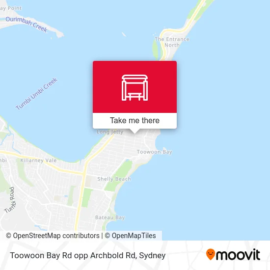 Mapa Toowoon Bay Rd opp Archbold Rd