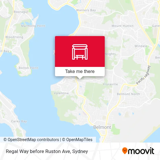 Mapa Regal Way before Ruston Ave