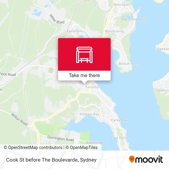 Mapa Cook St before The Boulevarde