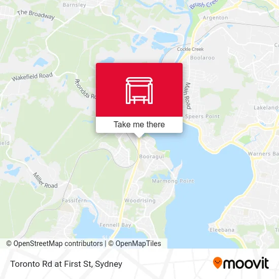 Mapa Toronto Rd at First St