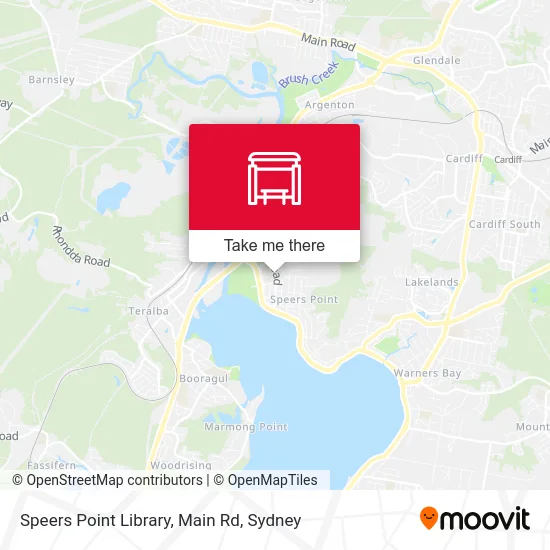 Mapa Speers Point Library, Main Rd