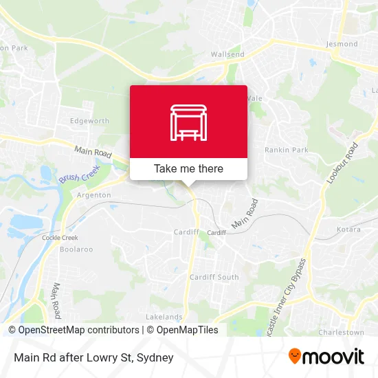 Mapa Main Rd after Lowry St