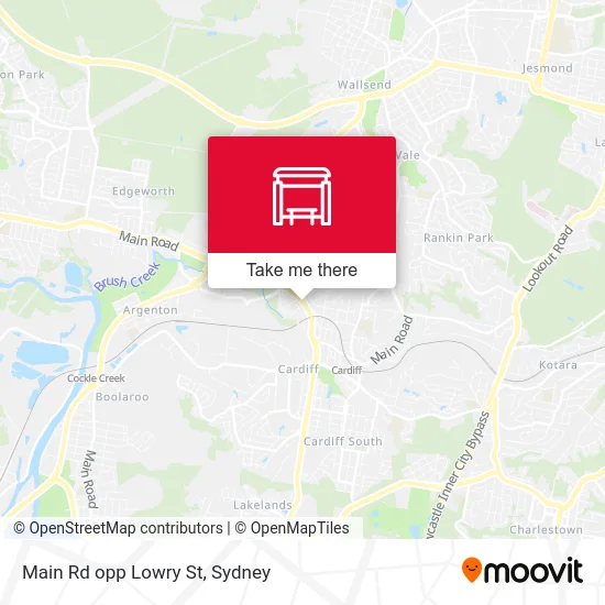 Mapa Main Rd opp Lowry St