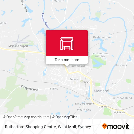 Mapa Rutherford Shopping Centre, West Mall