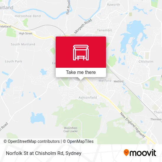 Mapa Norfolk St at Chisholm Rd