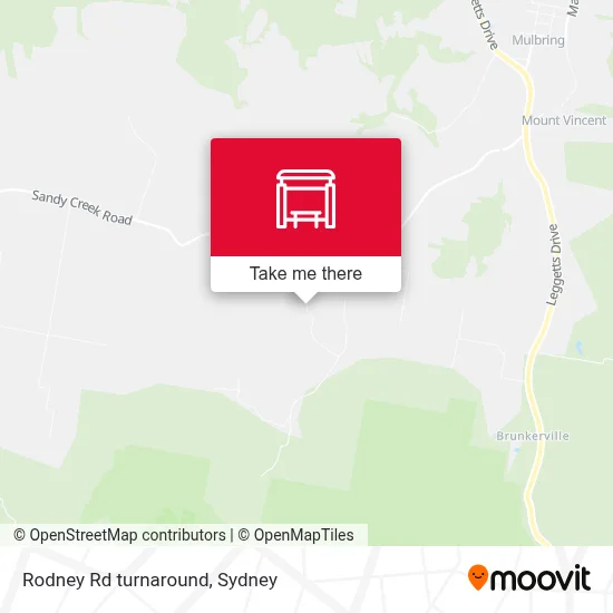Mapa Rodney Rd turnaround