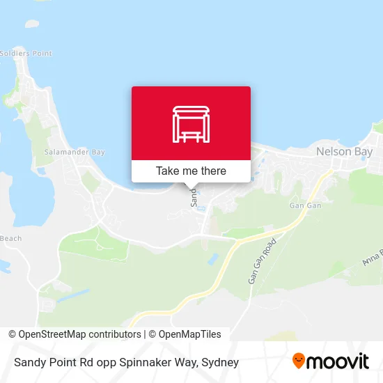 Mapa Sandy Point Rd opp Spinnaker Way