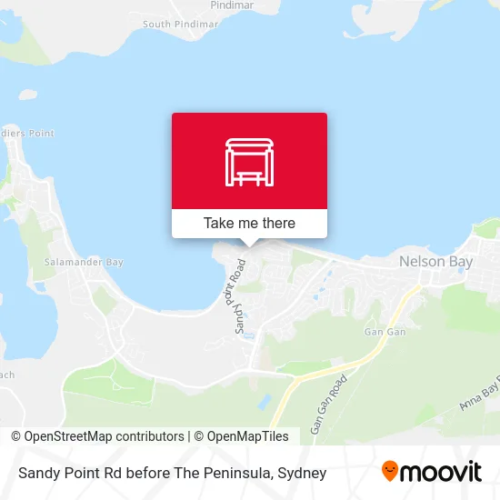 Mapa Sandy Point Rd before The Peninsula