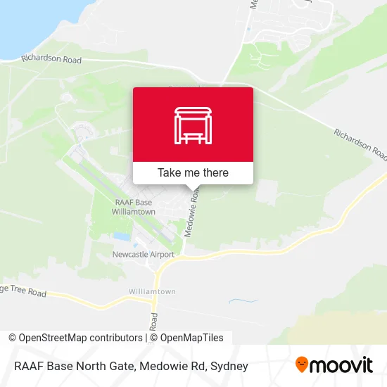 Mapa RAAF Base North Gate, Medowie Rd