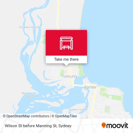 Mapa Wilson St before Manning St