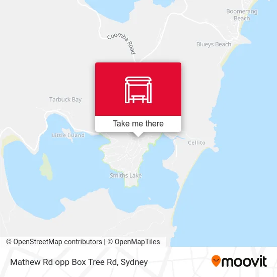 Mapa Mathew Rd opp Box Tree Rd