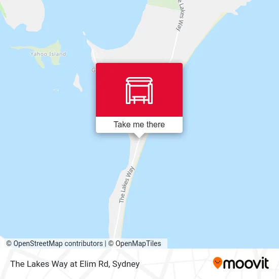 Mapa The Lakes Way at Elim Rd