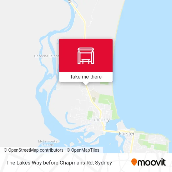 Mapa The Lakes Way before Chapmans Rd