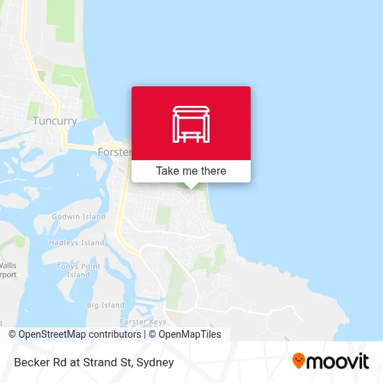 Mapa Becker Rd at Strand St