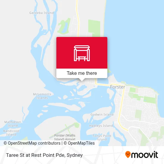 Mapa Taree St at Rest Point Pde