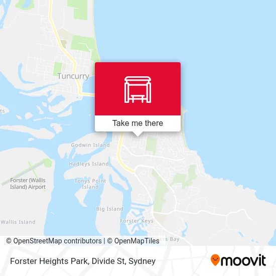Mapa Forster Heights Park, Divide St
