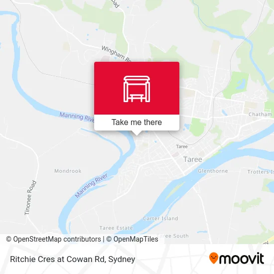 Mapa Ritchie Cres at Cowan Rd