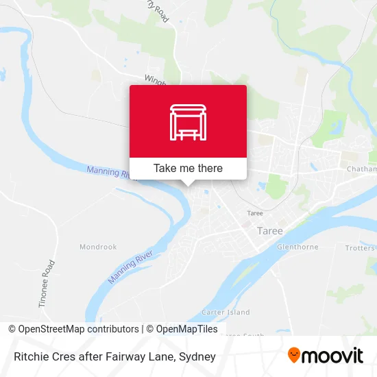 Mapa Ritchie Cres after Fairway Lane