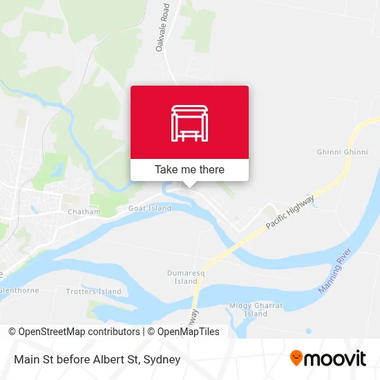 Mapa Main St before Albert St