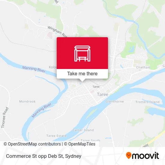 Mapa Commerce St opp Deb St